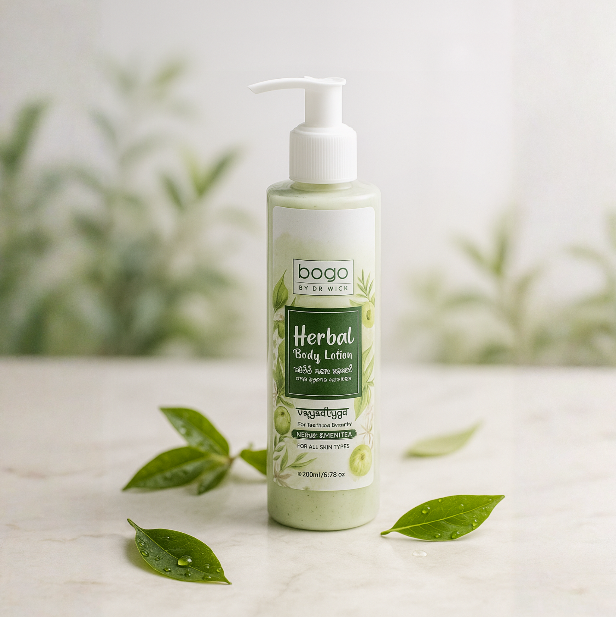 Unisex – Nelli & Green tea Herbal Lotion – Boga By Dr.Wick