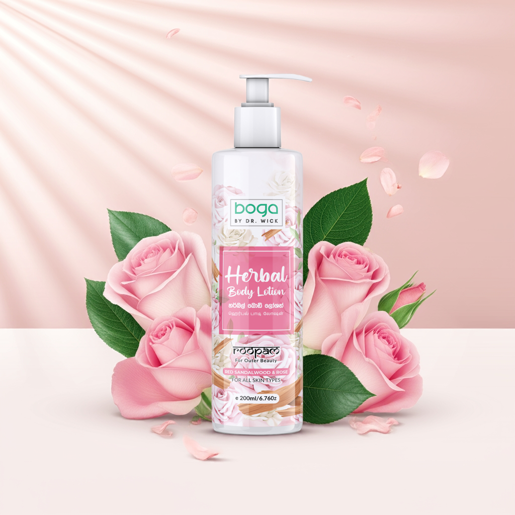 Day and Night use Red Sandlwood & Rose Herbal Lotion - Boga By Dr.Wick - Image 2